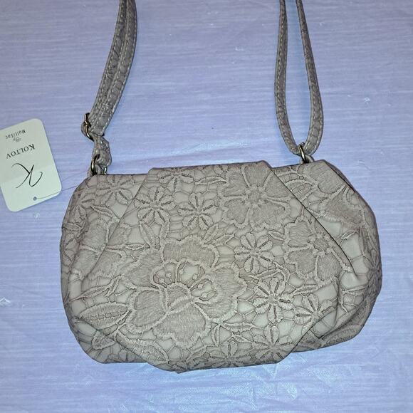Koltov Reese Mini Crossbody Bag with Adjustable Strap Pale Plum or Mauve Color - Picture 9 of 12